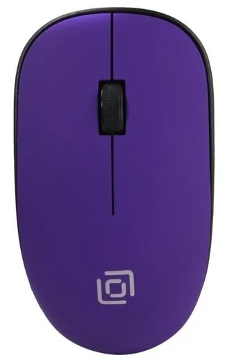 Мышь Oklic 515MW <беспроводная/оптическая/1200dpi/2кнопки/1xAA/64x113x30мм/USB/черный-пурпурный>